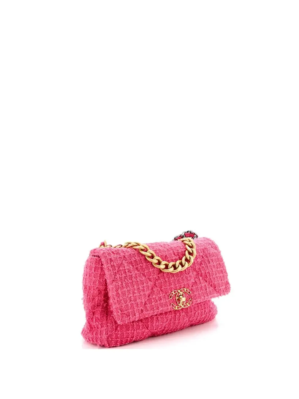 Chanel 19 Flap Bag Quilted Tweed Large #277140C35B